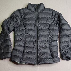 Eddie Bauer 650 Down Jacket Women's Black Insulated Nylon Winter Puffer Coat Med